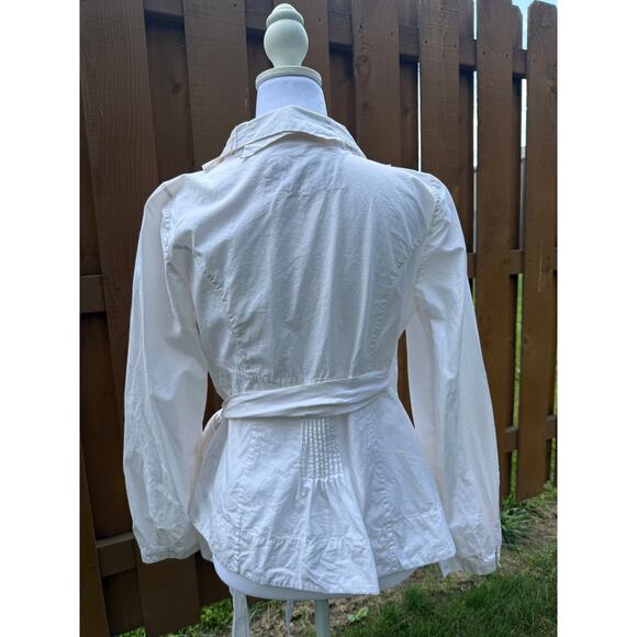 Pete & Greta White Poplin Wrap Shirt Size Small Y2K - Picture 5 of 7